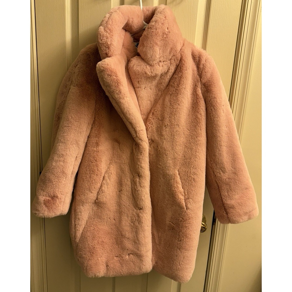 APPARIS Juicy Couture X APPARIS Woman's Pink Faux Fur‎ Coat Size Small.
